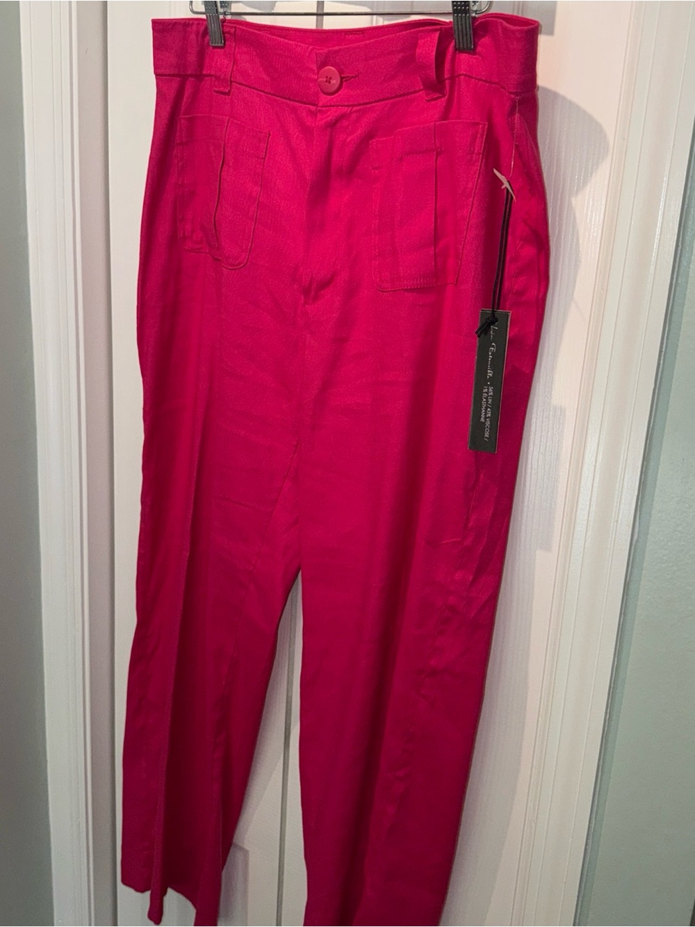 Nicole Miller Hot Pink Men's Straight-Leg Pants